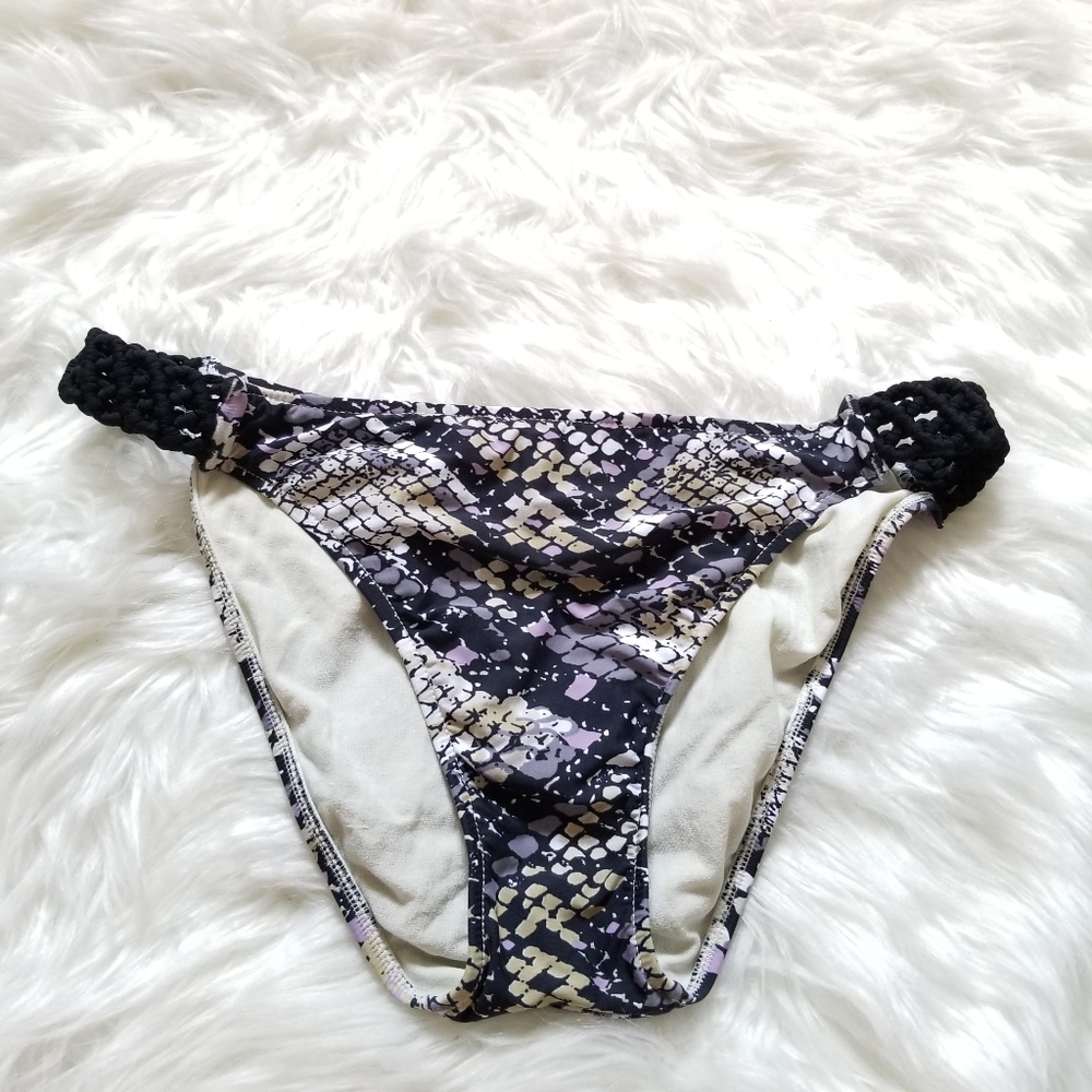 Anika Snake Print Swim Bottom Medium